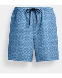 COACH - Signature Swim Trunks - Lyst