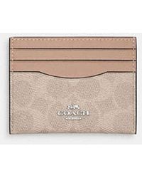 COACH - Slim Id Card Case In Signature Canvas - Lyst