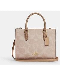 COACH - Maggie Small Tote Bag In Blocked Signature Canvas - Lyst