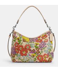 COACH - Laurel Shoulder Bag With Floral Print - Lyst