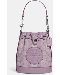 Coach Outlet - Mini Dempsey Bucket Bag In Signature Jacquard With Stripe And Coach Patch - Lyst