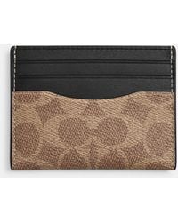 COACH - Signature Canvas Card Holder - Lyst