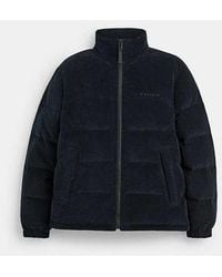 COACH - Corduroy Down Jacket - Lyst