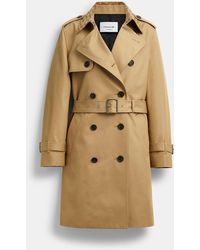 COACH - Mid Trench Coat With Signature Collar - Lyst
