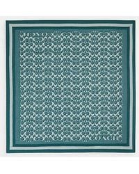COACH - Signature Print Silk Square Scarf - Lyst