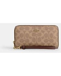 COACH - Long Zip Around Wallet - Lyst
