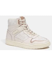 COACH - High Top Sneaker - White, Size 6.5 | Fabric Lining - Lyst