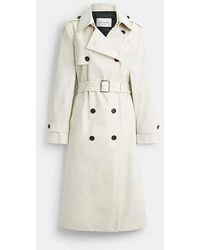 COACH - Long Trench Coat - Lyst