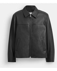 COACH - Leather Jacket - Lyst