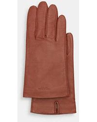 COACH - Leather Tech Gloves - Lyst