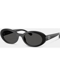 COACH - Narrow Oval Sunglasses - Lyst