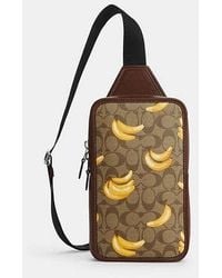 COACH - Sullivan Pack In Signature Canvas With Banana Print - Lyst