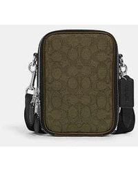 COACH - Stanton Crossbody Bag - Green | Jacquard Woven Fabric - Lyst