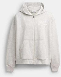 COACH - Boxy Full Zip Hoodie - Lyst