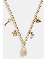 COACH - Resin Padlock Charm Necklace - Lyst