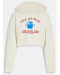 COACH - Cropped Hoodie With Tea Dance Graphic - Lyst