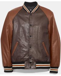champion leather coaches jacket
