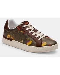 COACH - Clip Low Top Sneaker In Signature Canvas With Floral Print - Lyst
