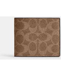 COACH - Id Billfold Wallet In Signature Canvas - Lyst