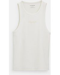 COACH - New York Ribbed Tank Top - Lyst