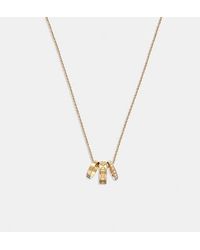 COACH - Signature Rondell Necklace - Lyst