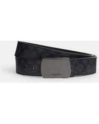 COACH - Plaque Buckle Cut To Size Reversible Belt, 38 Mm - Lyst
