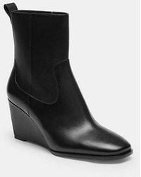 COACH - Leather Ankle Booties - Lyst