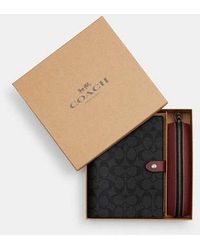COACH - Boxed Notebook And Pencil Case Gift Set In Colorblock Signature Canvas - Lyst