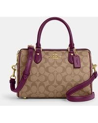 Coach Outlet Rowan Satchel In Signature Canvas With Mystical Floral Print