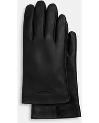 COACH - Leather Tech Gloves - Lyst