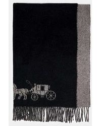 COACH - Horse And Carriage Double Face Oversized Muffler - Lyst