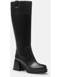COACH - Block Heel Tall Boot - Lyst