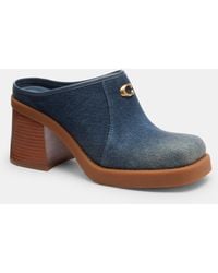 COACH - Sculpted C Heeled Mule - Lyst