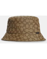 Coach Outlet Signature Jacquard Bucket Hat In Organic Cotton And