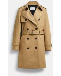 COACH - Mid Trench Coat With Collar - Lyst