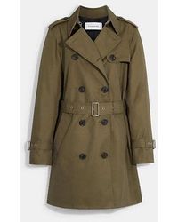 COACH - Solid Mid Trench Coat - Lyst