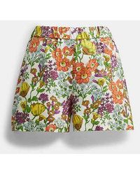 COACH - Floral Shorts - Lyst