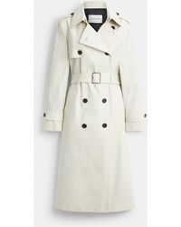 COACH - Long Trench Coat - Lyst