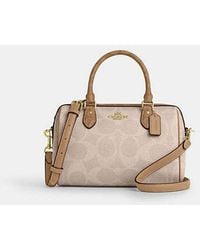 COACH - Rowan Satchel Bag In Blocked Signature Canvas - Lyst