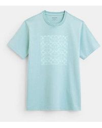 COACH - Tonal Signature T-shirt In Organic Cotton - Lyst