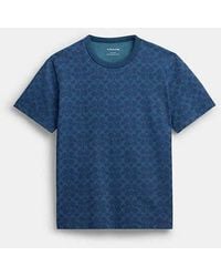 COACH - All Over Signature T-shirt In Organic Cotton - Lyst