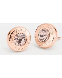 COACH - Open Circle Stone Stud Earrings - Lyst