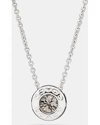 COACH - Open Circle Stone Necklace - Lyst
