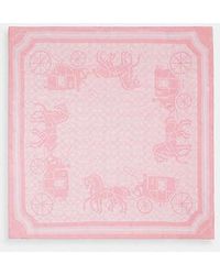 COACH - Signature Horse And Carriage Silk Square Scarf - Lyst