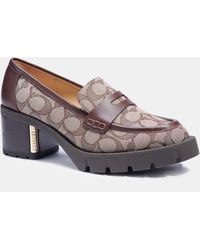 Coach Outlet Leather Moira Loafer in Brown | Lyst
