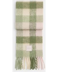 COACH - Oversized Plaid Muffler With Rubber Patch - Lyst