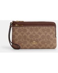 COACH - Double Zip Wallet - Lyst