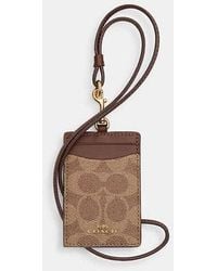 COACH - Id Lanyard In Signaure Canvas - Lyst