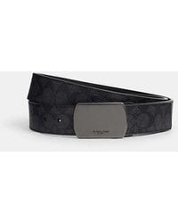COACH - Plaque Buckle Cut To Size Reversible Belt, 38 Mm - Lyst