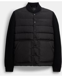 COACH - Padded Cardigan Jacket - Lyst